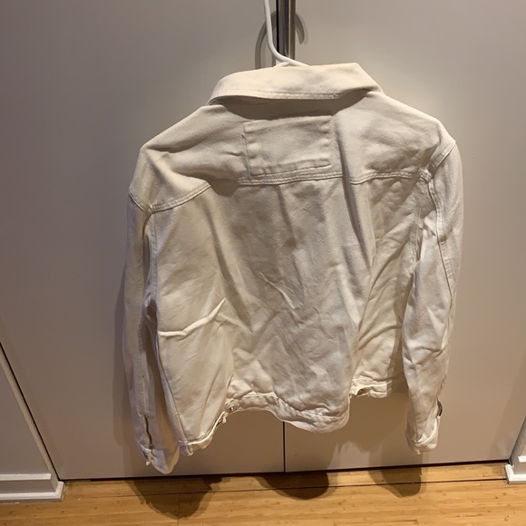 Men’s Cream Denim Jacket - Picture 2 of 3
